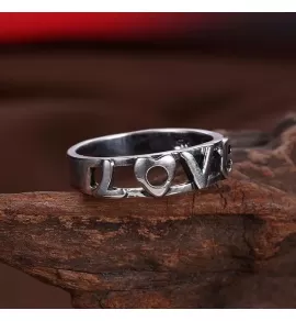 Женское кольцо Everiot из стали RA-XP-13712 с романтичной надписью "LOVE"