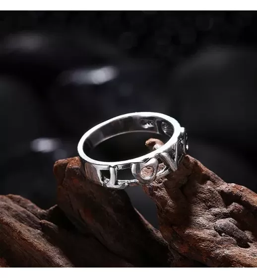 Женское кольцо Everiot из стали RA-XP-13712 с романтичной надписью "LOVE"