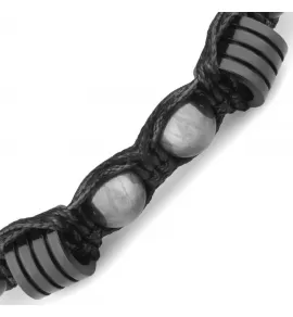 Мужской браслет Everiot Select LNS-2282 Шамбала из камня соколиный глаз со стальными вставками