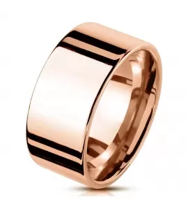 Широкое кольцо шайба из стали TATIC RSS-0173, цвет розового золота, глянцевое