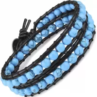 Браслет-намотка Everiot Select LNS-3069 из бирюзы в два оборота