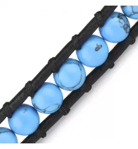 Браслет-намотка Everiot Select LNS-3069 из бирюзы в два оборота