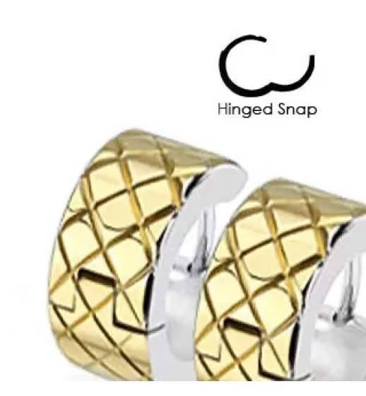 Серьги-кольца TATIC SE2722 из стали с узором
