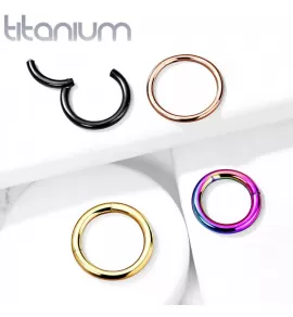 Кольцо кликер из титана Pirslab RHT4-W серьга для пирсинга септума, трагуса и хеликса, брови, губ, пупка (от 6 мм до 10 мм)