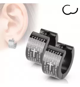 Серьги из стали TATIC SE2378 с молитвой на испанском языке