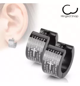 Серьги из стали TATIC SE2378 с молитвой на испанском языке