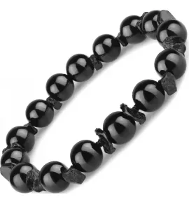 Браслет на резинке Everiot Select LNS-0242 из турмалина и агата