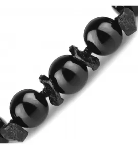 Браслет на резинке Everiot Select LNS-0242 из турмалина и агата