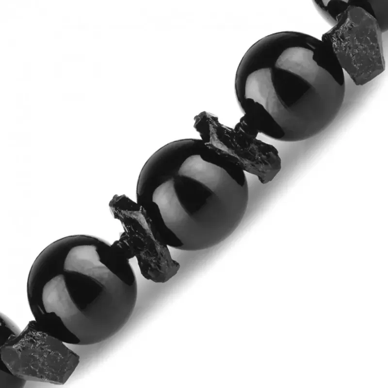 Браслет на резинке Everiot Select LNS-0242 из турмалина и агата