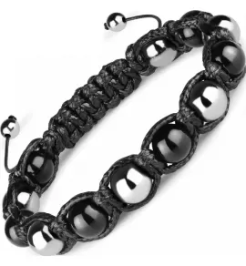 Браслет Шамбала из черного агата и гематита Everiot Select LNS-8040