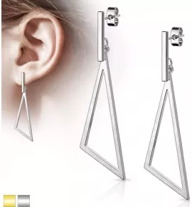 Женские висячие серьги из стали TATIC SE3783 в форме треугольника
