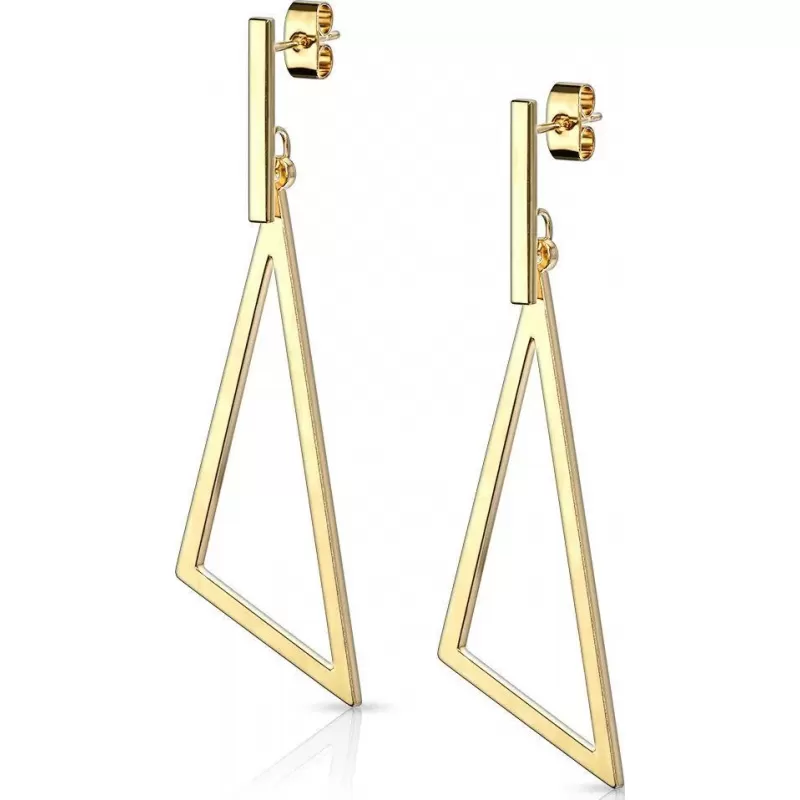 Женские висячие серьги из стали TATIC SE3783 в форме треугольника