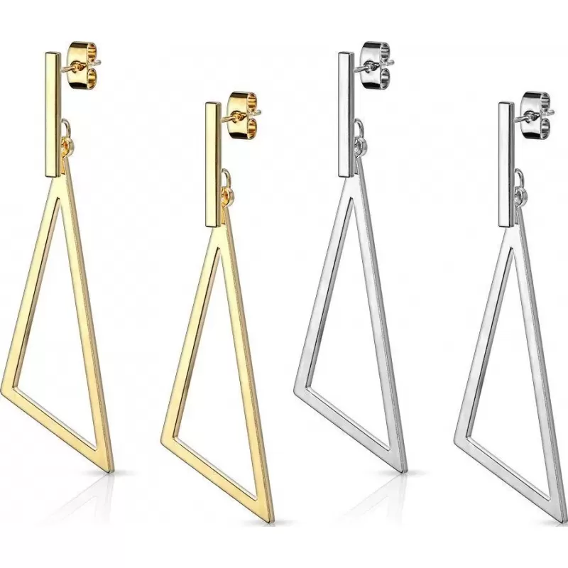 Женские висячие серьги из стали TATIC SE3783 в форме треугольника