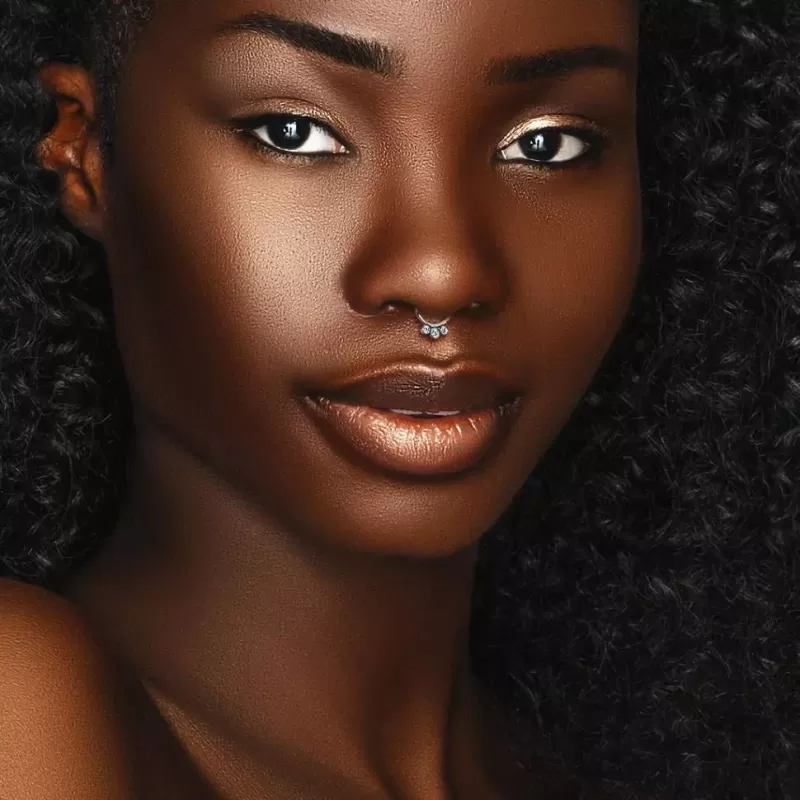 Кольцо кликер из титана с фианитами Pirslab RHT51 серьга для пирсинга септума, трагуса и хеликса, брови, губ (диаметр от 8 мм до 10 мм)