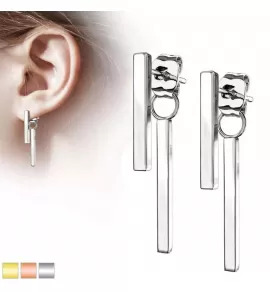 Женские серьги с подвесками "Палочки" из стали TATIC SE3631