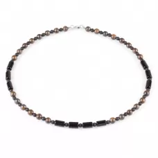 Мужской чокер Everiot Select LNS-3054 из агата и бронзита