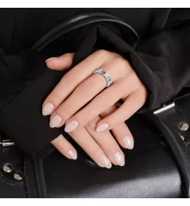 Кольцо из стали TATIC RSS-0009 с римскими цифрами и фианитом