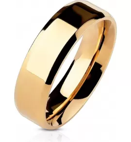 Кольцо из стали TATIC RSS-4999 цвета розовое золото