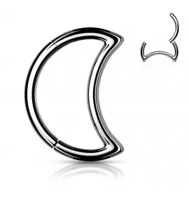 Кольцо кликер месяц из титана Pirslab RHT84 серьга для пирсинга септума носа, брови, хряща уха, хеликса, трагуса