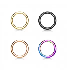 Кольцо кликер из титана Pirslab RHT4-GD серьга для пирсинга септума, трагуса и хеликса, брови, губ, пупка (от 6 мм до 10 мм)