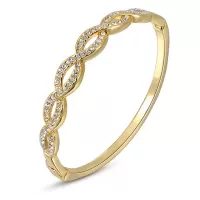 Браслет ROZI BC-08750B с плетением и фианитами