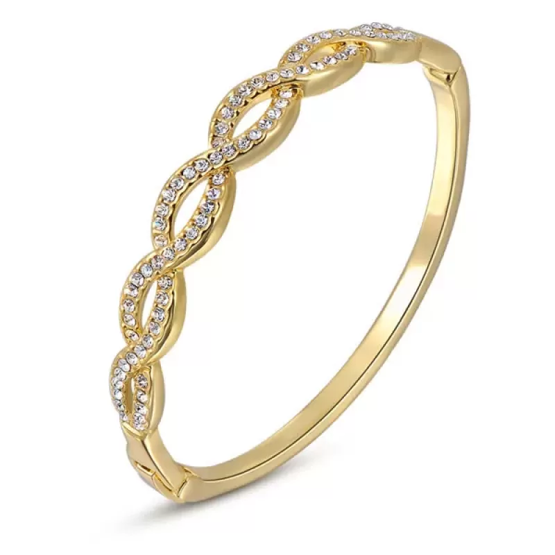 Браслет ROZI BC-08750B с плетением и фианитами