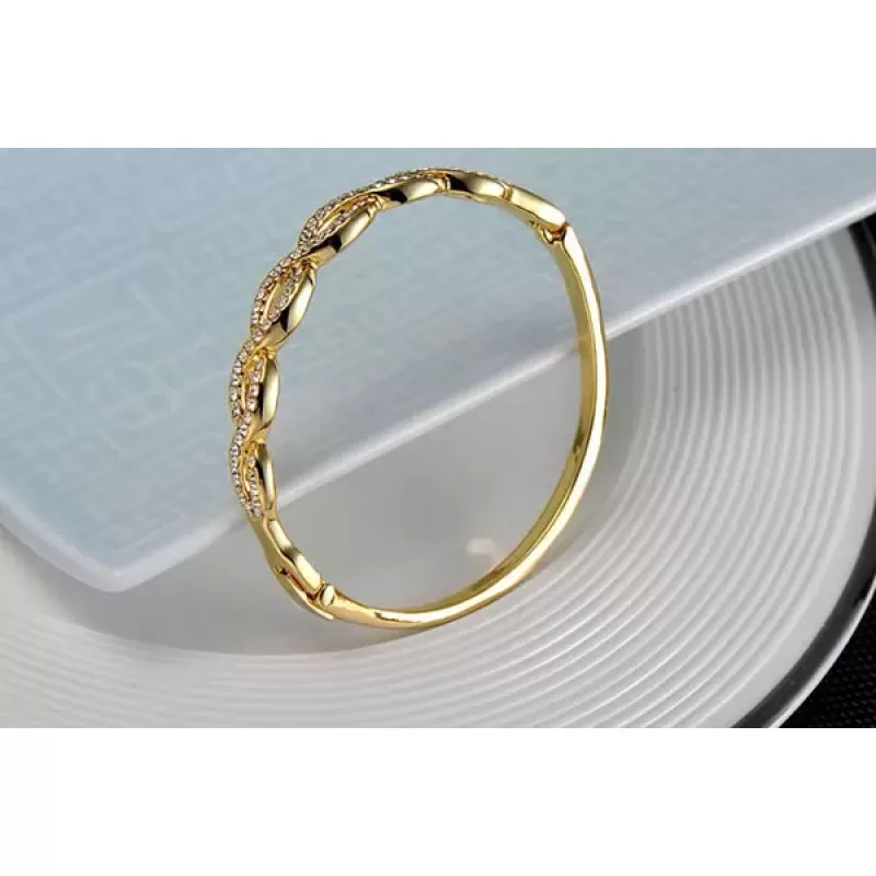 Браслет ROZI BC-08750B с плетением и фианитами