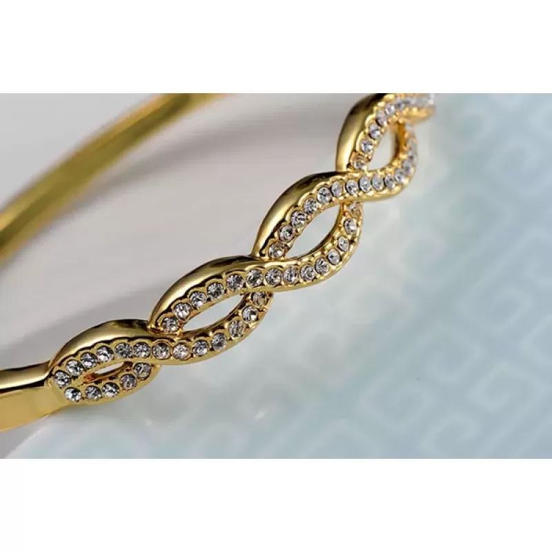 Браслет ROZI BC-08750B с плетением и фианитами