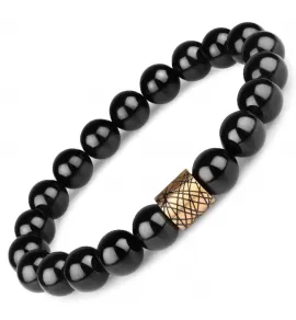 Браслет из черного агата Everiot Select LNS-2187 на резинке