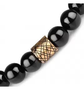 Браслет из черного агата Everiot Select LNS-2187 на резинке