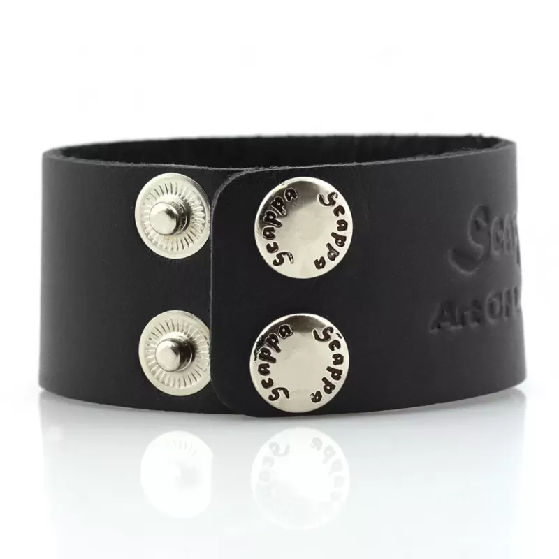 Кожаный браслет мужской Scappa K-902 черный