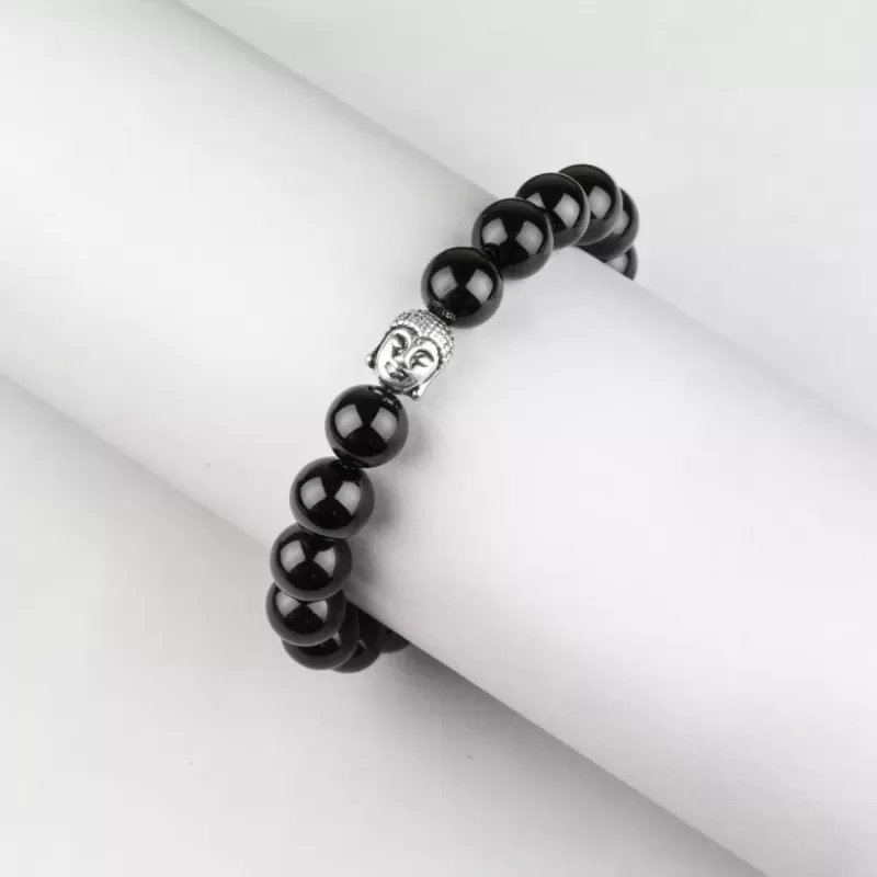 Браслет Everiot STB-MJ-1761 из оникса с головой Будды