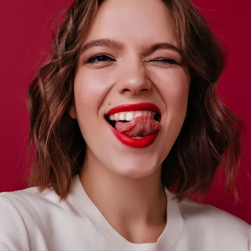 Титановая серьга лабрет для пирсинга уха, губ, носа Pirslab TIL