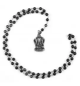 Розарий из агата и гематита с подвеской Ганеша Everiot Select LNS-2102