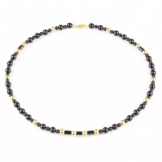 Мужской чокер Everiot Select LNS-3055 из агата и стальных бусин