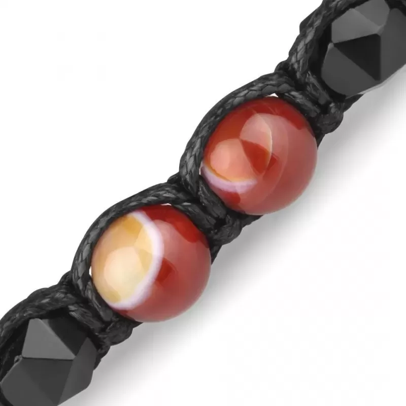 Плетеный браслет Шамбала Everiot Select LNS-2279 из агата