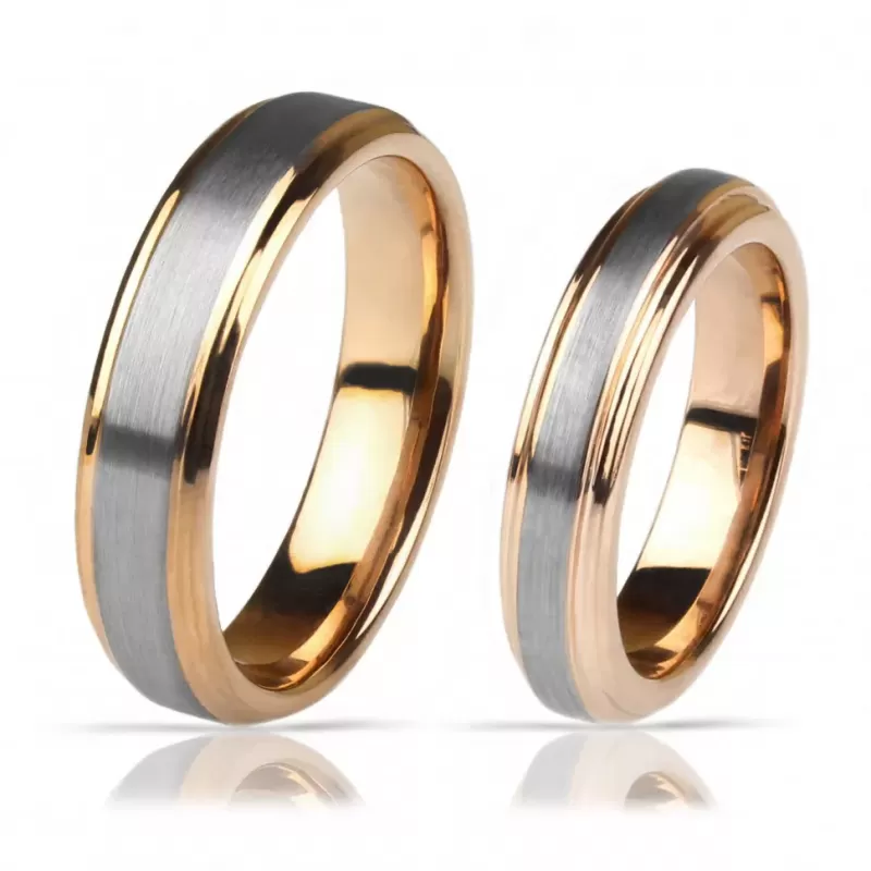 Кольцо из карбида вольфрама INFY RTG-4320 с матовой полосой