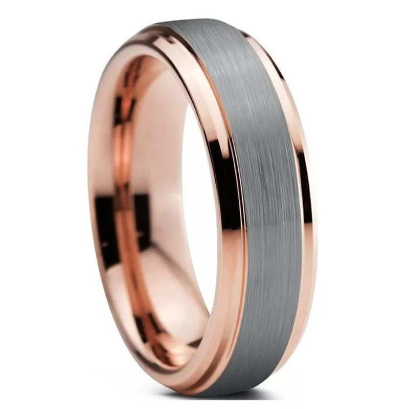 Кольцо из карбида вольфрама INFY RTG-4320 с матовой полосой