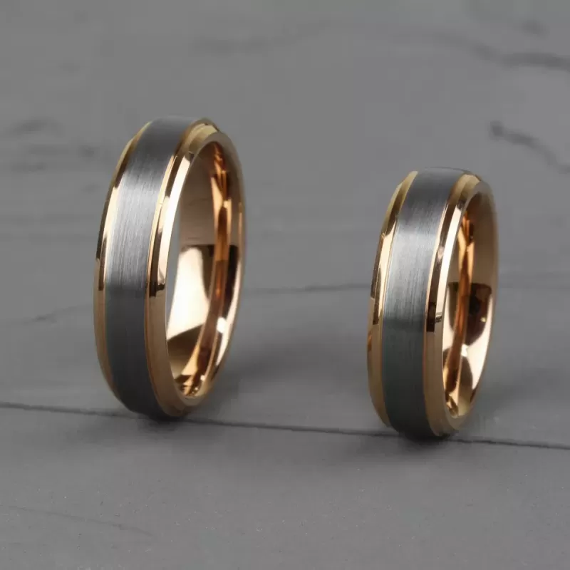 Кольцо из карбида вольфрама INFY RTG-4320 с матовой полосой