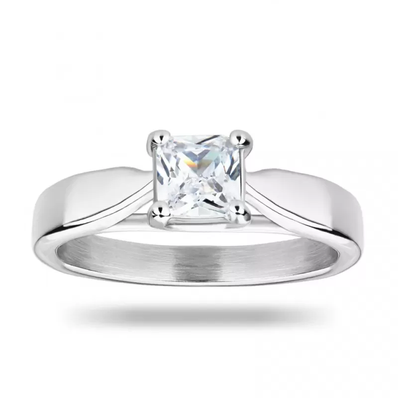 Помолвочное кольцо из стали RSS-2442-ST