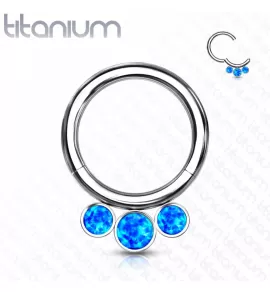 Кольцо кликер из титана Pirslab RHT52-OP05 серьга для пирсинга септума, трагуса и хеликса, брови, губ (диаметр от 8 мм до 10 мм)