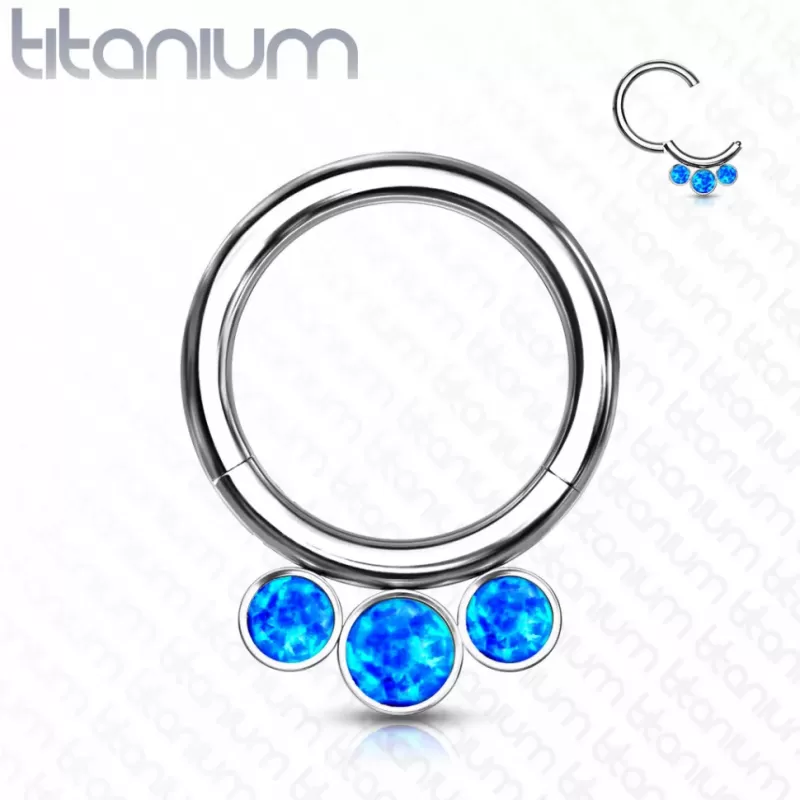 Кольцо кликер из титана Pirslab RHT52-OP05 серьга для пирсинга септума, трагуса и хеликса, брови, губ (диаметр от 8 мм до 10 мм)