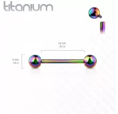 Штанга из титана с внутренней резьбой Pirslab TIBT-G для разных видов пирсинга