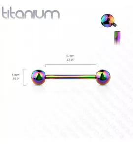 Штанга из титана с внутренней резьбой Pirslab TIBT-G для разных видов пирсинга