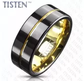 Мужское кольцо Tisten из титан-вольфрама (тистена) R-TS-061