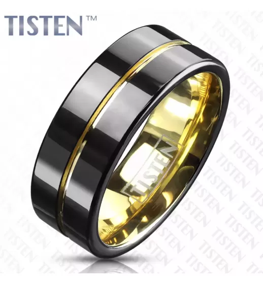 Мужское кольцо Tisten из титан-вольфрама (тистена) R-TS-061