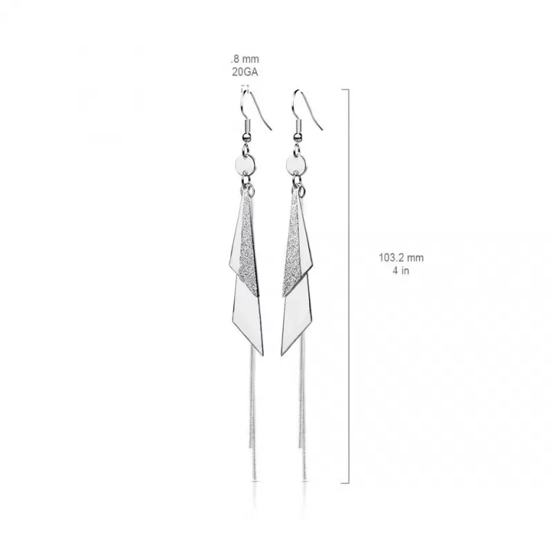 Длинные женские серьги TATIC SE3858 из стали