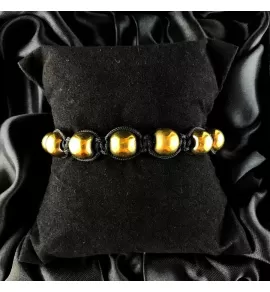 Мужской браслет Шамбала из бусин гематита MRJ-BNS067