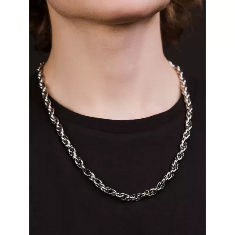 Стальная цепочка Everiot тройного плетения SN-ZS-2192 мужская