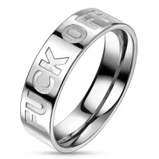 Кольцо из стали TATIC RSS-7533 необычное с надписью FUCK OFF